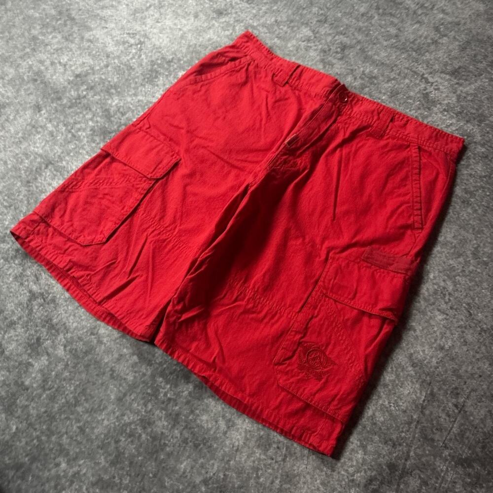LRG Clothing Men’s Red Baggy Cargo Shorts Size 38
